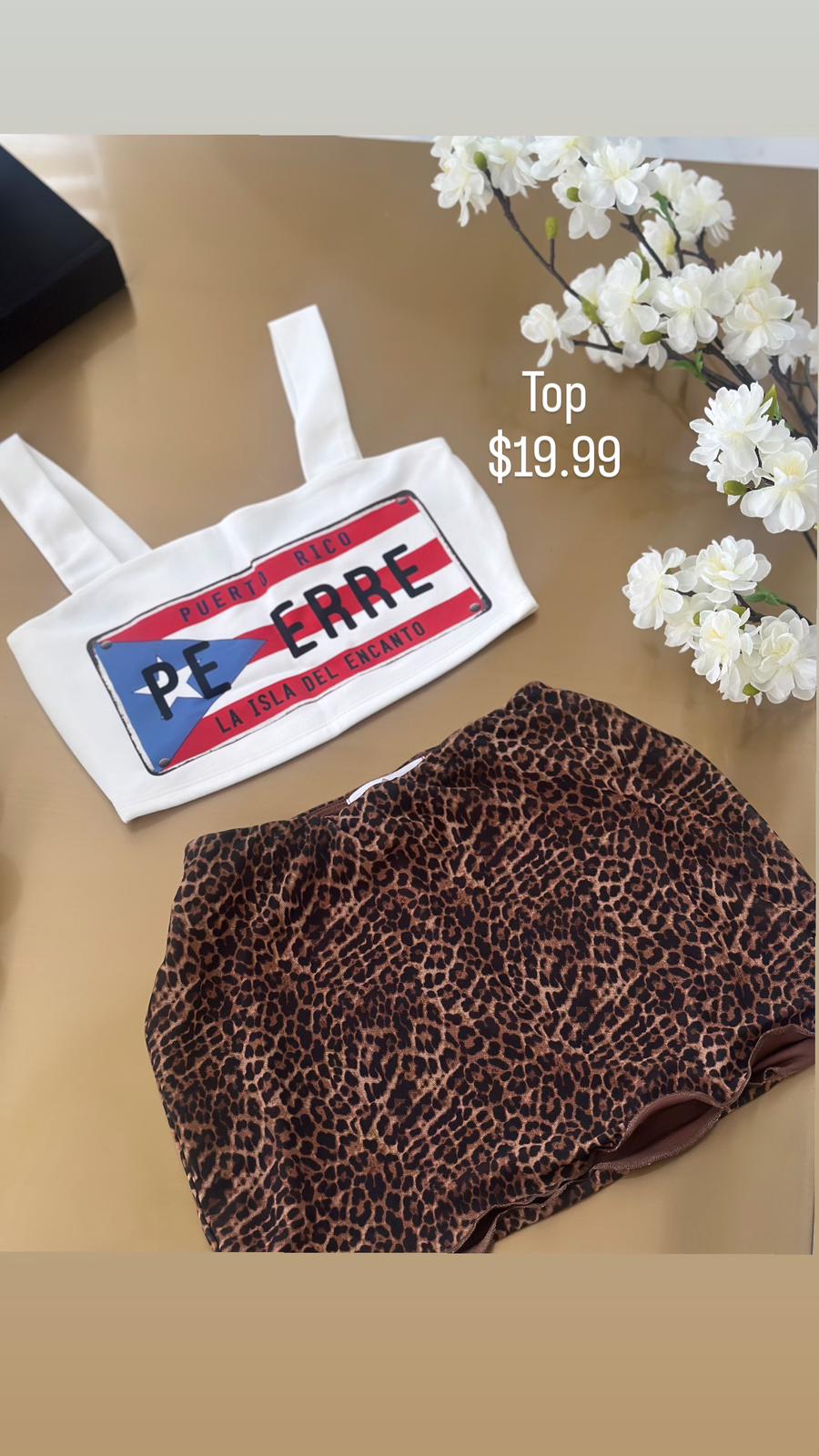 Animal Print Mini Skirt