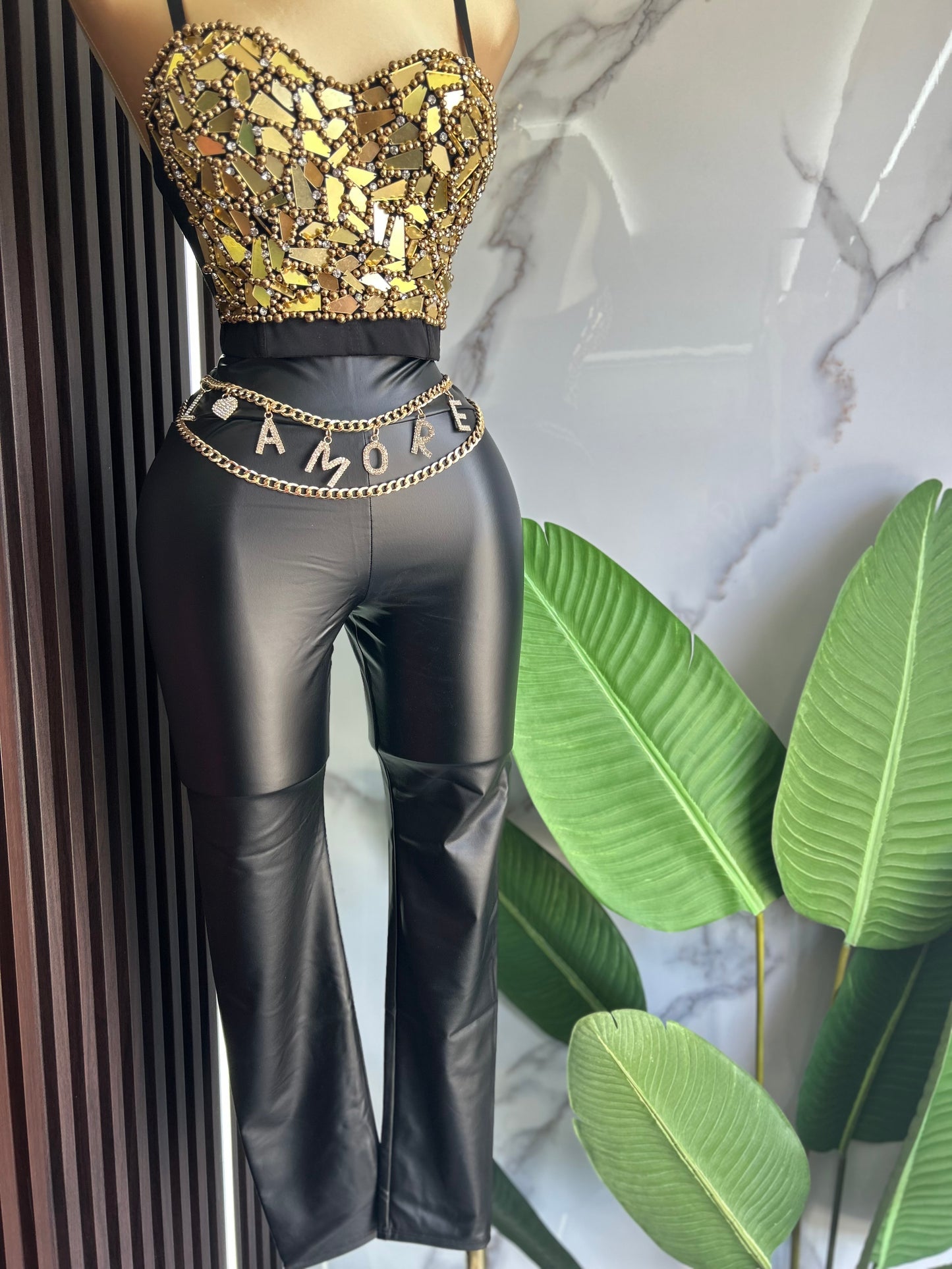 Leather legging