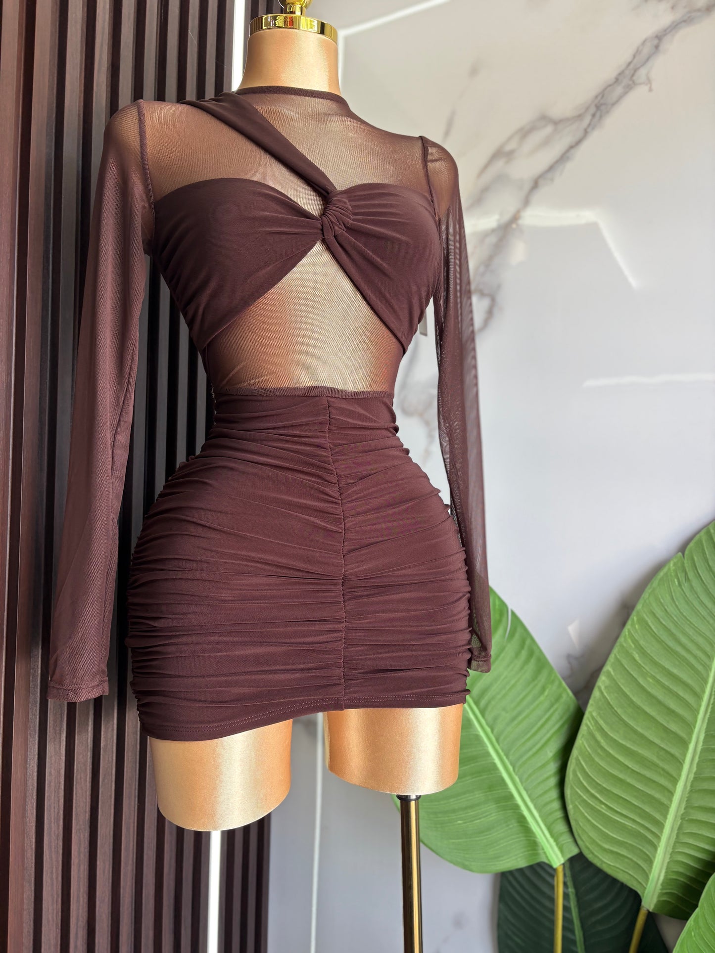 Brown Lace Dress