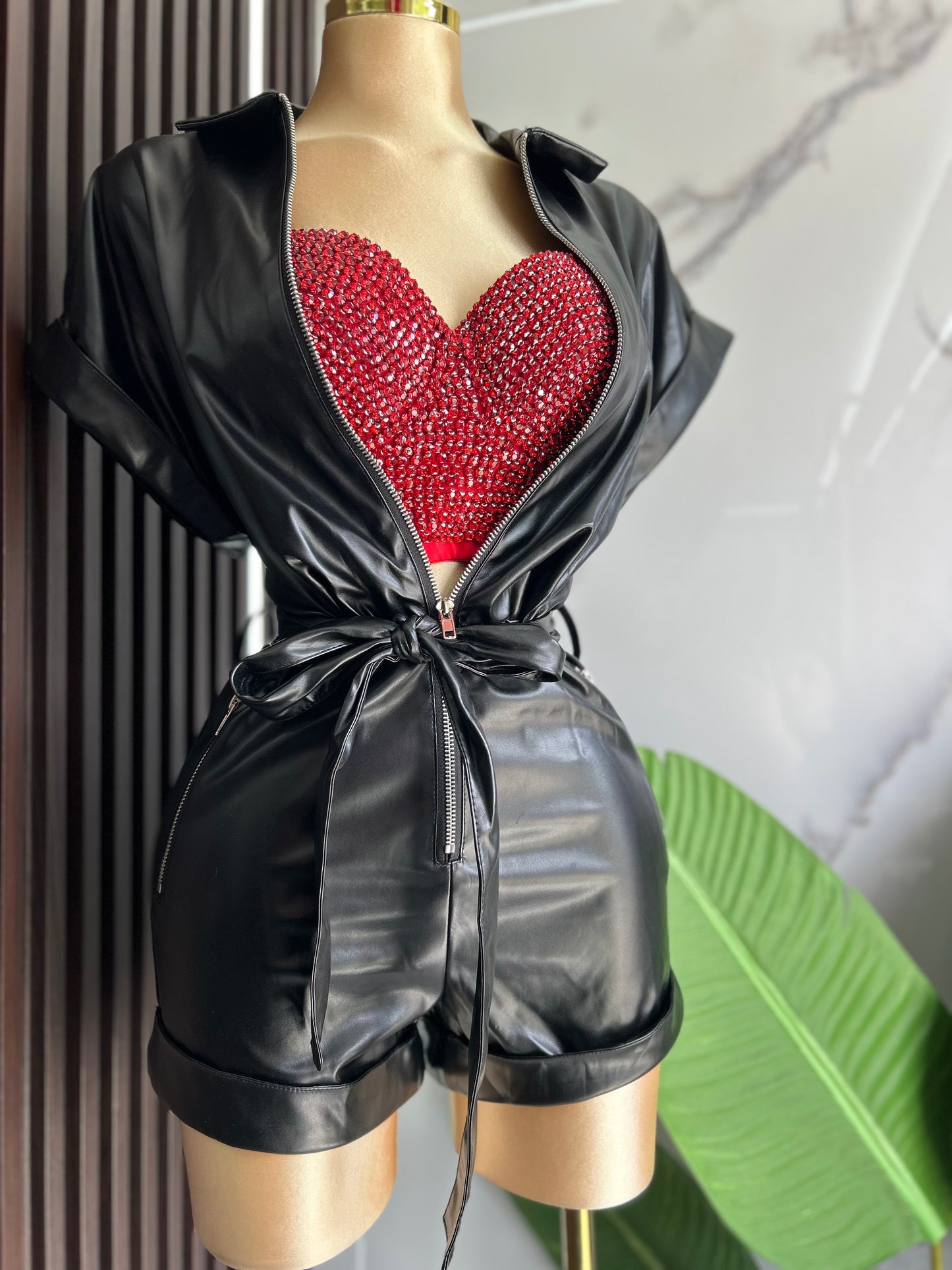 Leather Romper