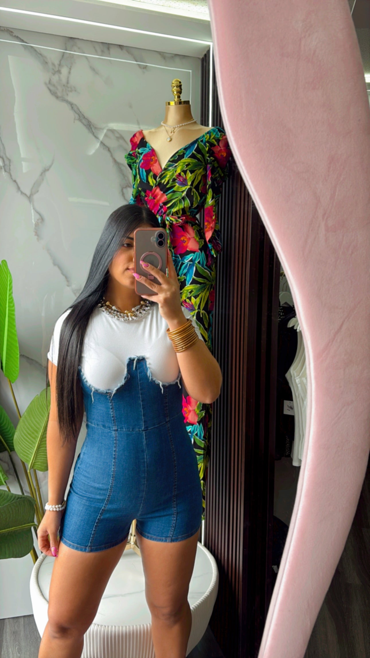 Denim Romper