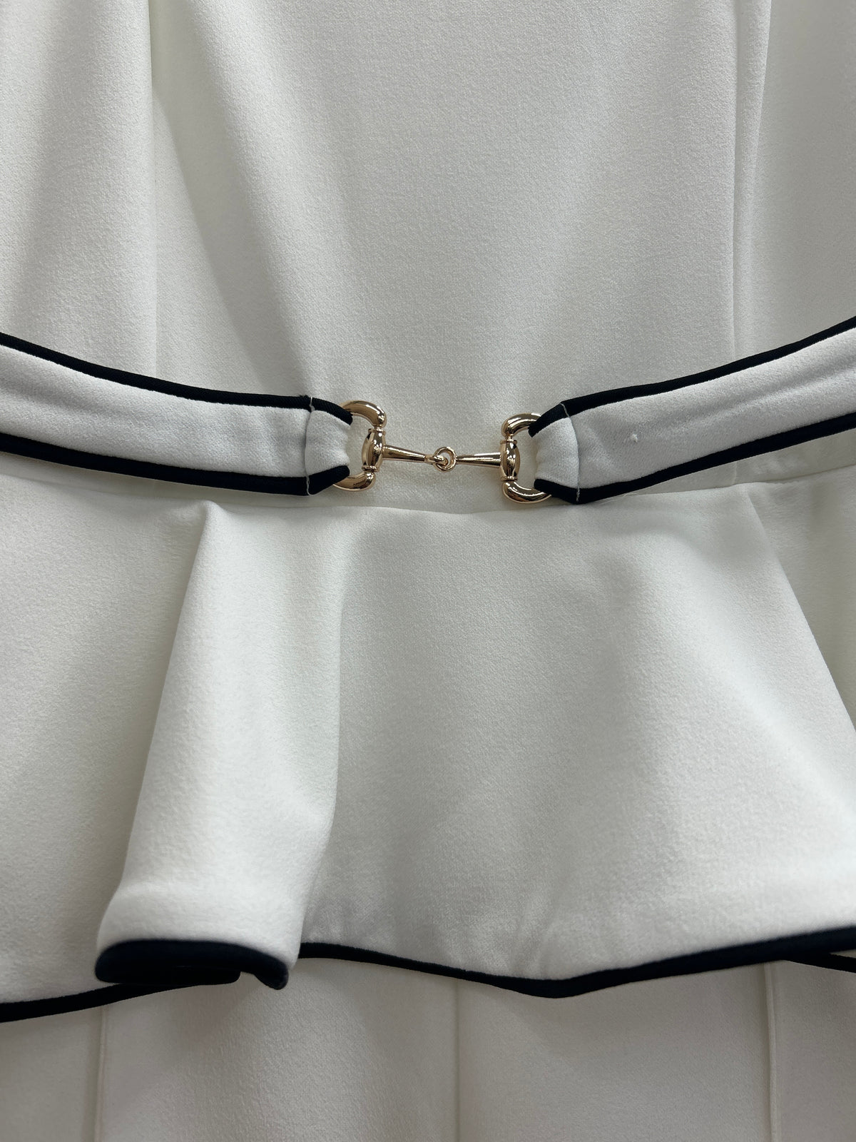 White and black romper