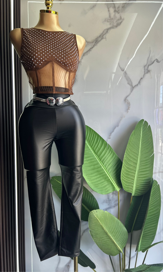 Leather legging