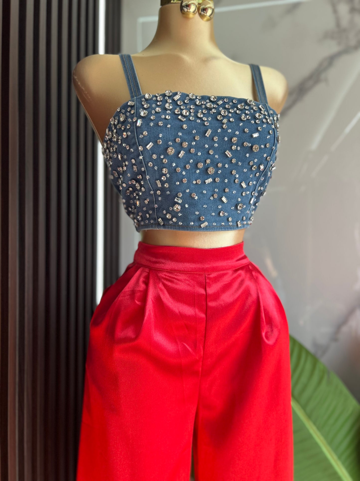 Denim Crop top