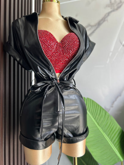 Leather Romper