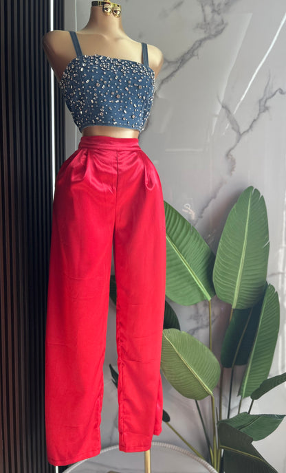 Denim Crop top