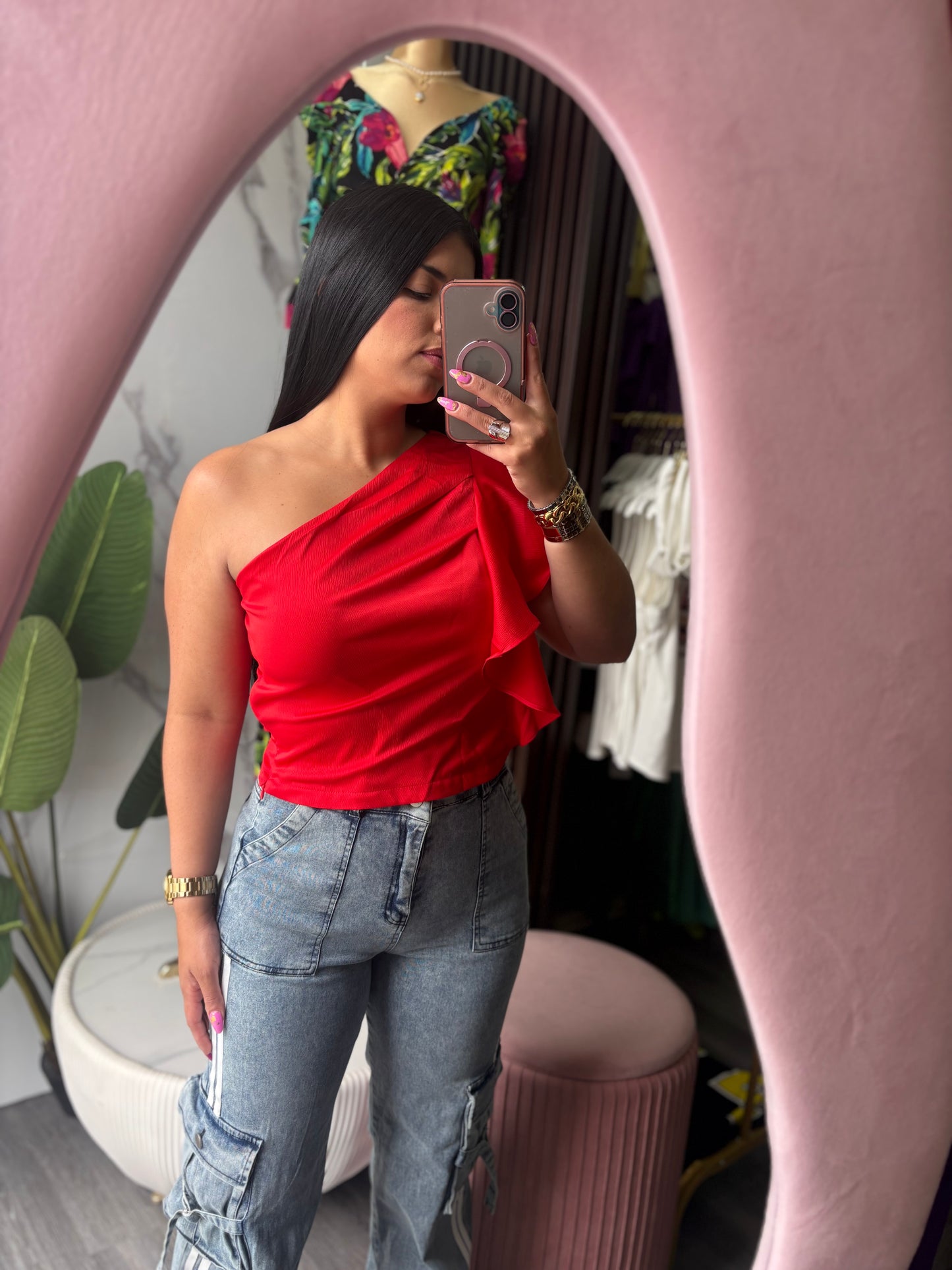 One shoulder Top