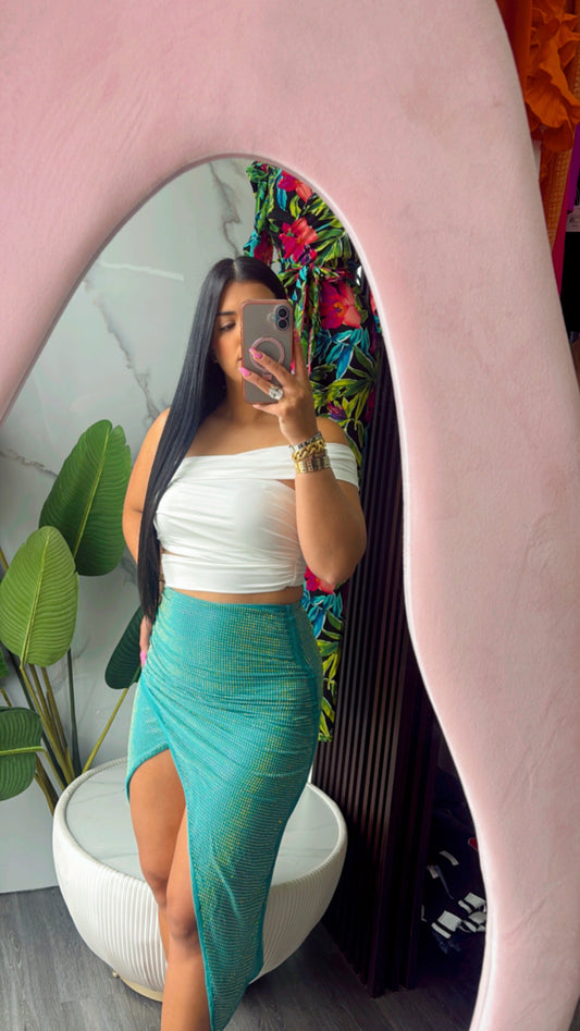 White Crop top