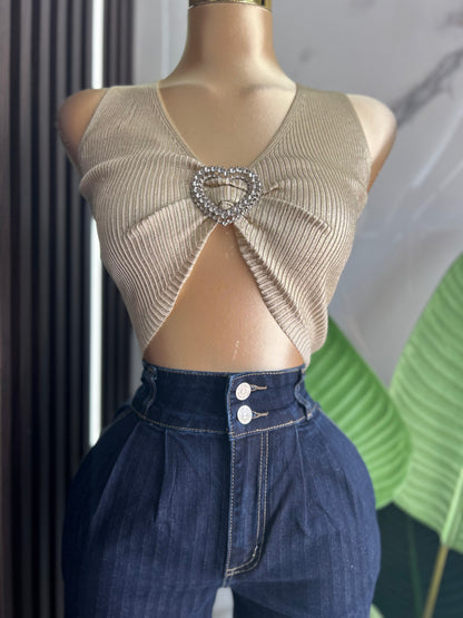 Gold Heart Top