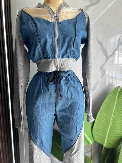 Double Tone Denim Set