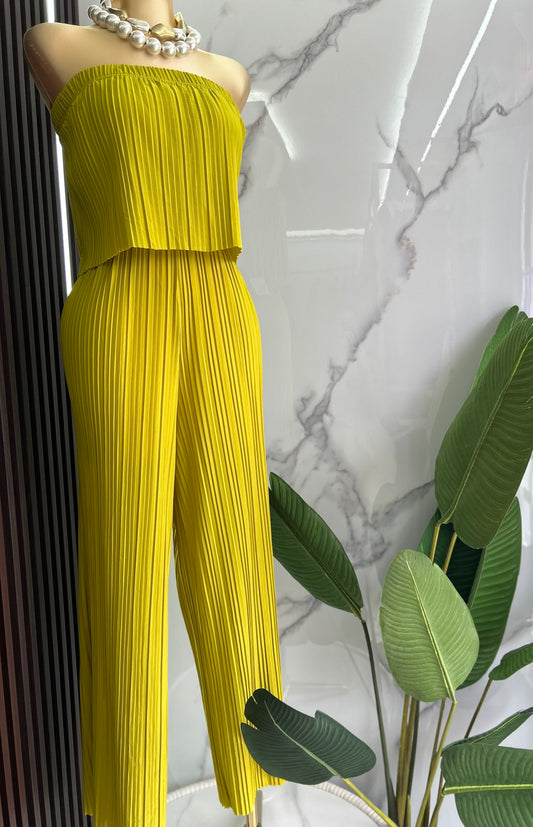 Strapless Olive Jumpsuit