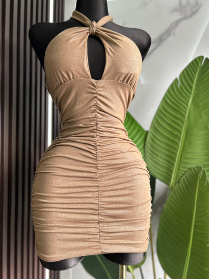 Lune Camel mini Dress