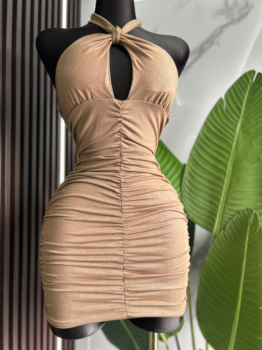 Lune Camel mini Dress