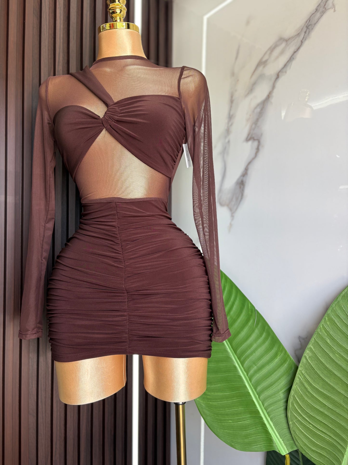 Brown Lace Dress