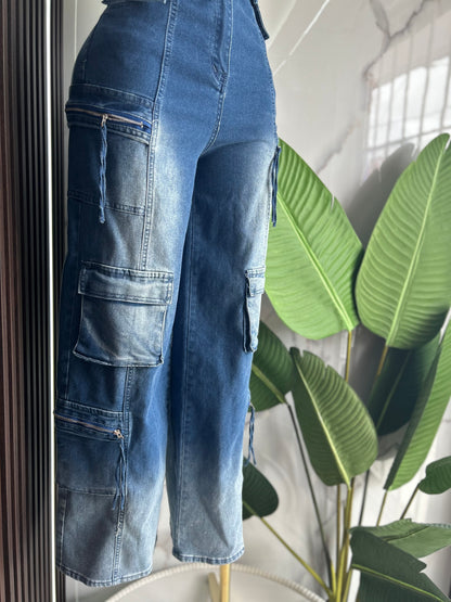 Denim Cargo Set