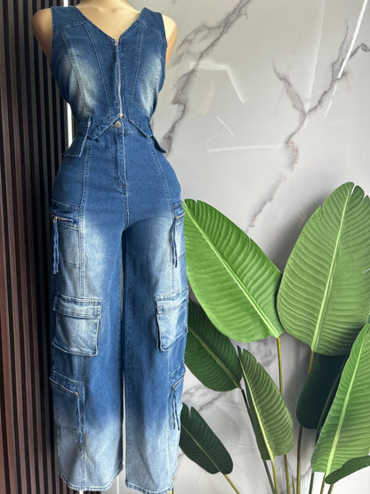 Denim Cargo Set