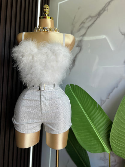 Carmesí White Short