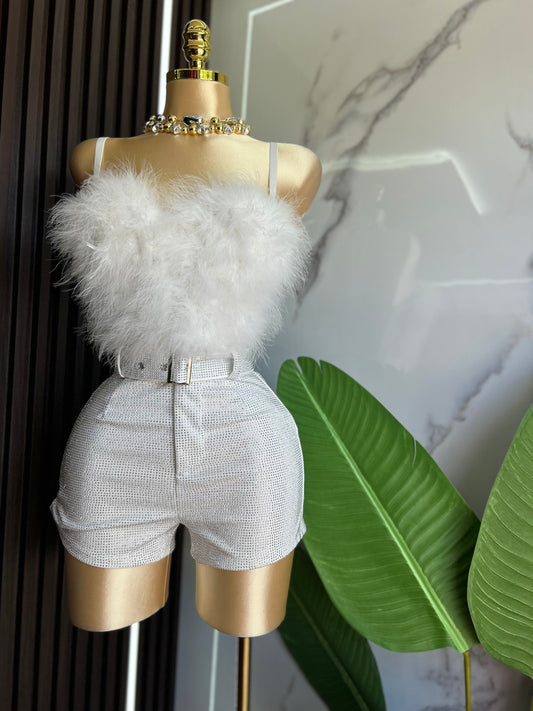 Carmesí White Short