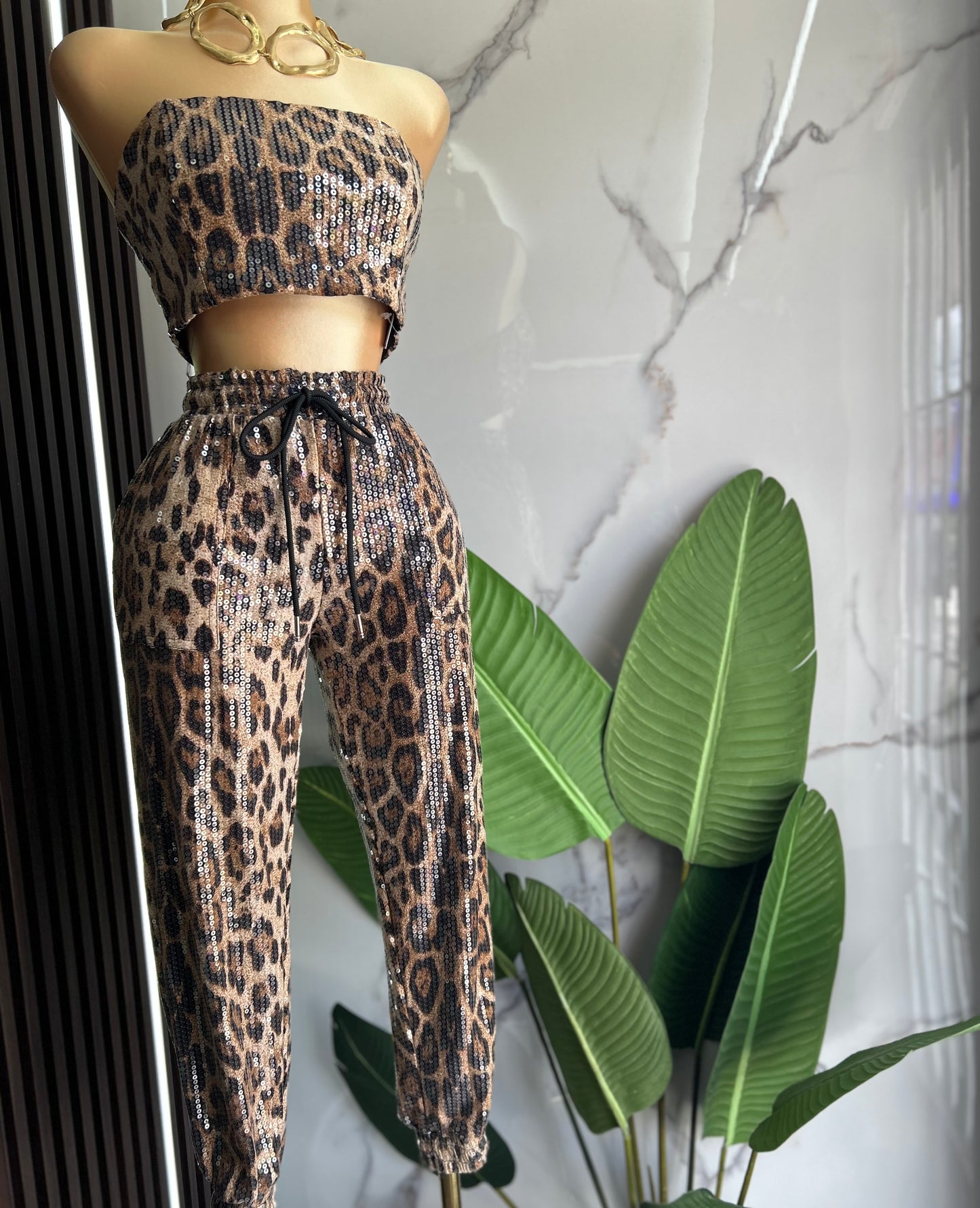 Animal print Jogger set