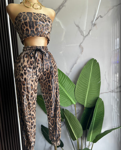 Animal print Jogger set