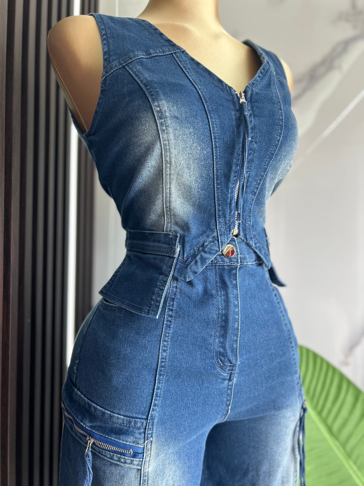 Denim Cargo Set