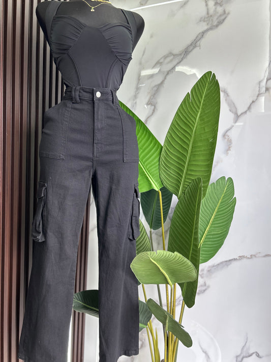 Cargo black jeans