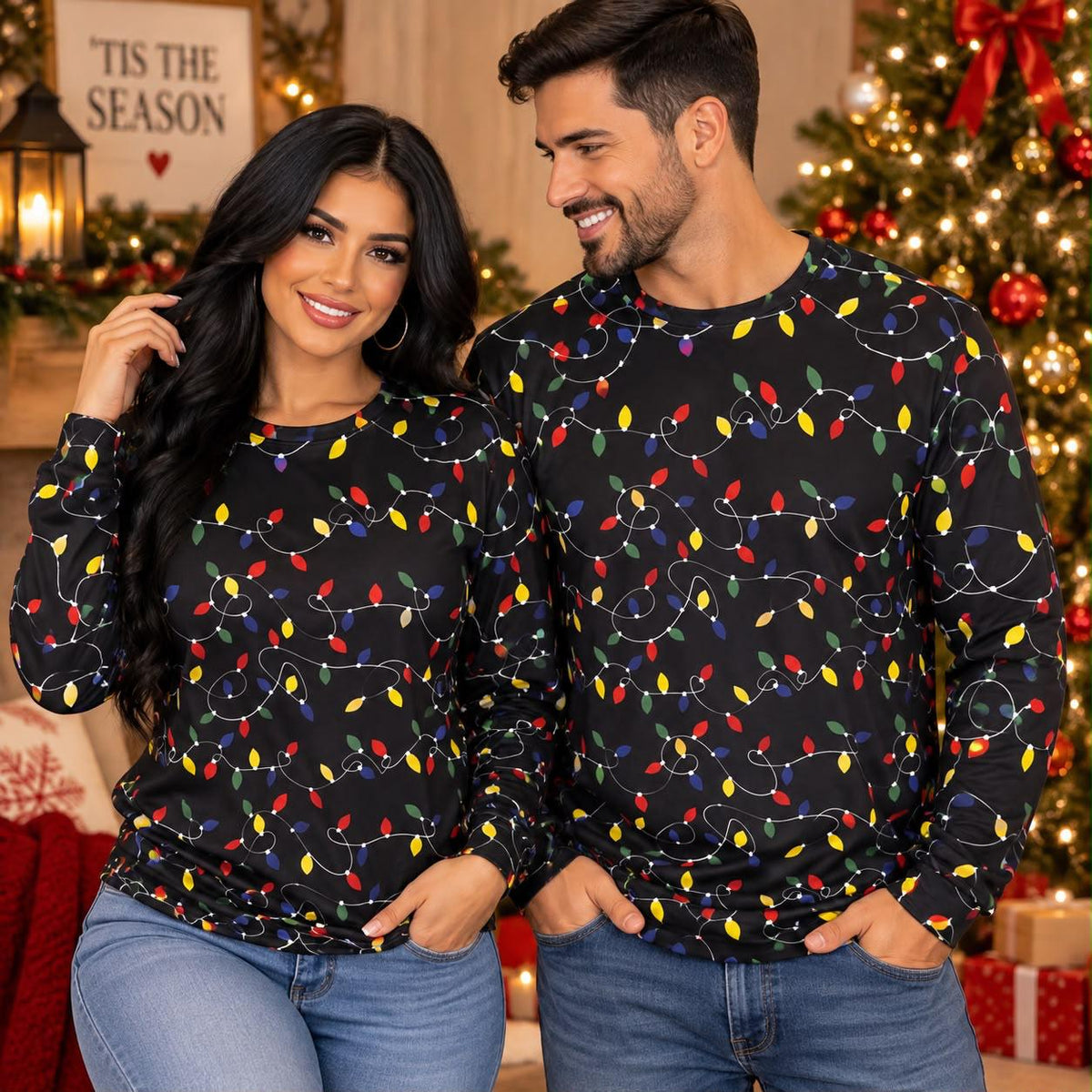 Ugly sweater bombillas de navidad